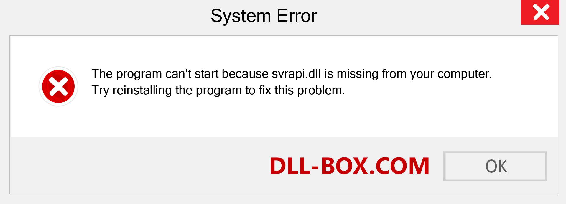 svrapi.dll file is missing?. Download for Windows 7, 8, 10 - Fix  svrapi dll Missing Error on Windows, photos, images